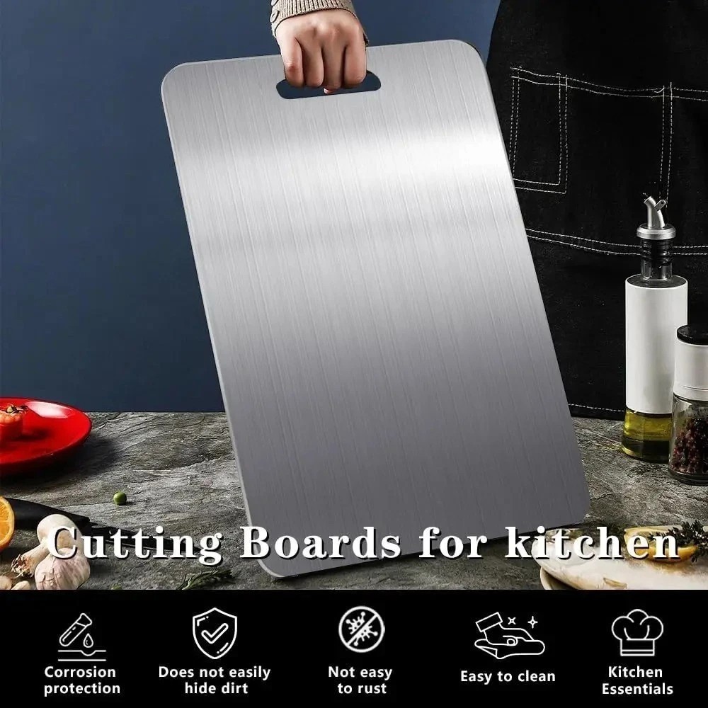 Titanium Cutting Board Double-Sided Titanium Cutting Boards for Kitchen Camping~