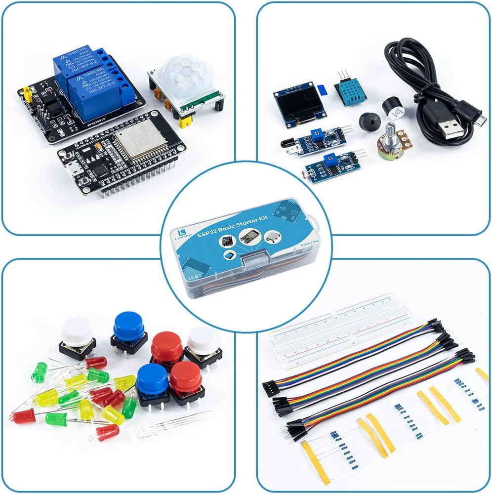 Basic Starter Kit for ESP32 ESP-32S Wifi I OT Development Board with Tutorial Co