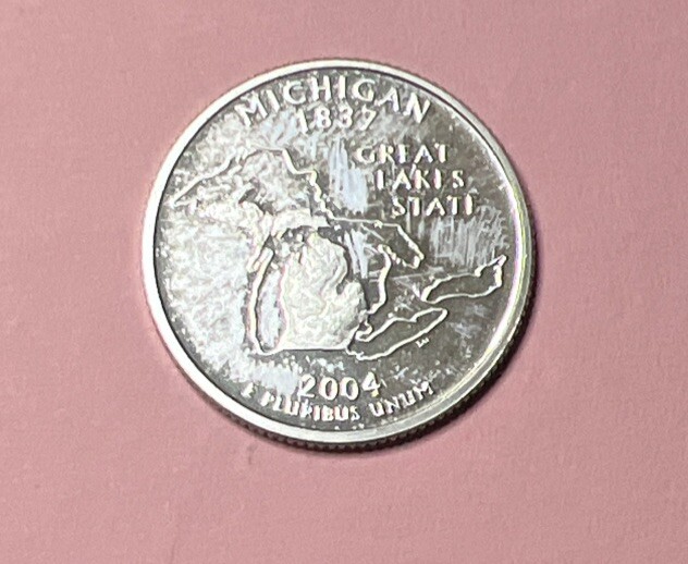 2004 S MICHIGAN 90% Silver Proof State Washington Quarter