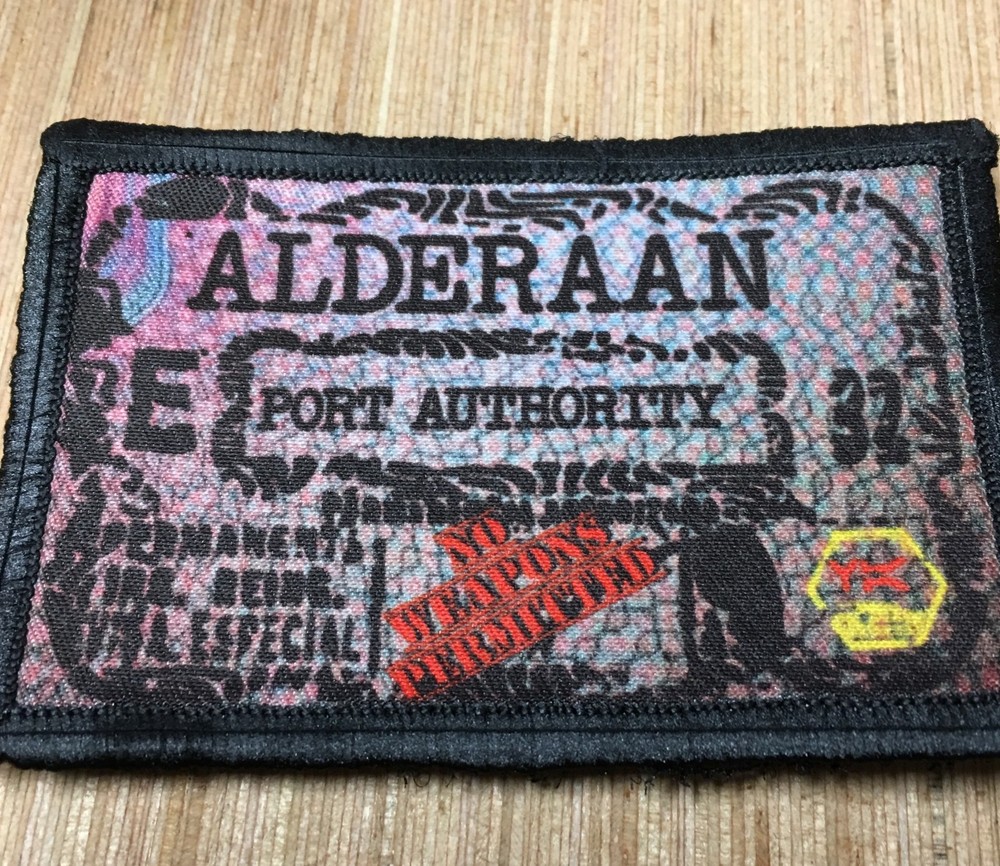Star Wars Mos Eisley Spaceport Cantina Sign Morale Patch.
