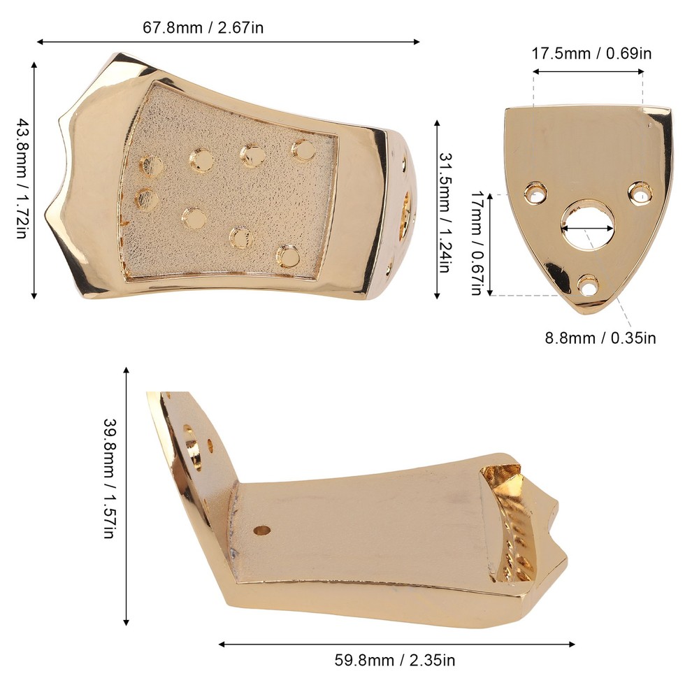 8 String Metal Mandolin Tailpiece For Improved Performance