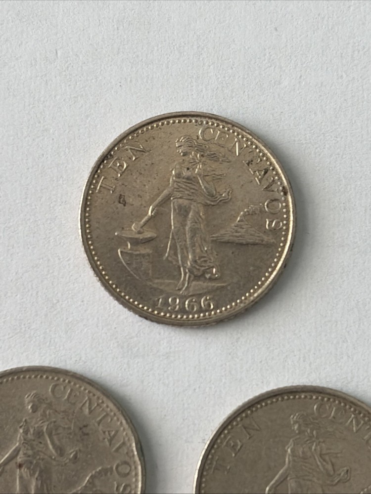 1966 Philippines Coins-10 Centavos-Circulated