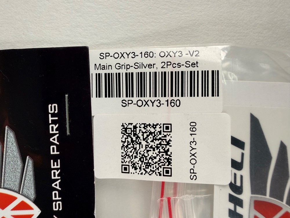 OXY HELI OXY 3 MAIN GRIP SILVER V2 2 pcs SET SP-OXY3-160