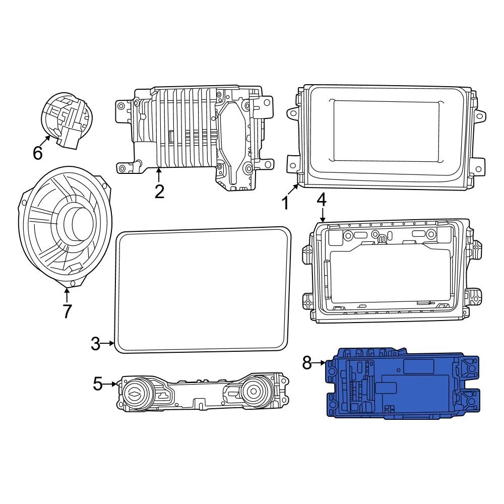 Ram 68647858AA GPS Navigation Control Module