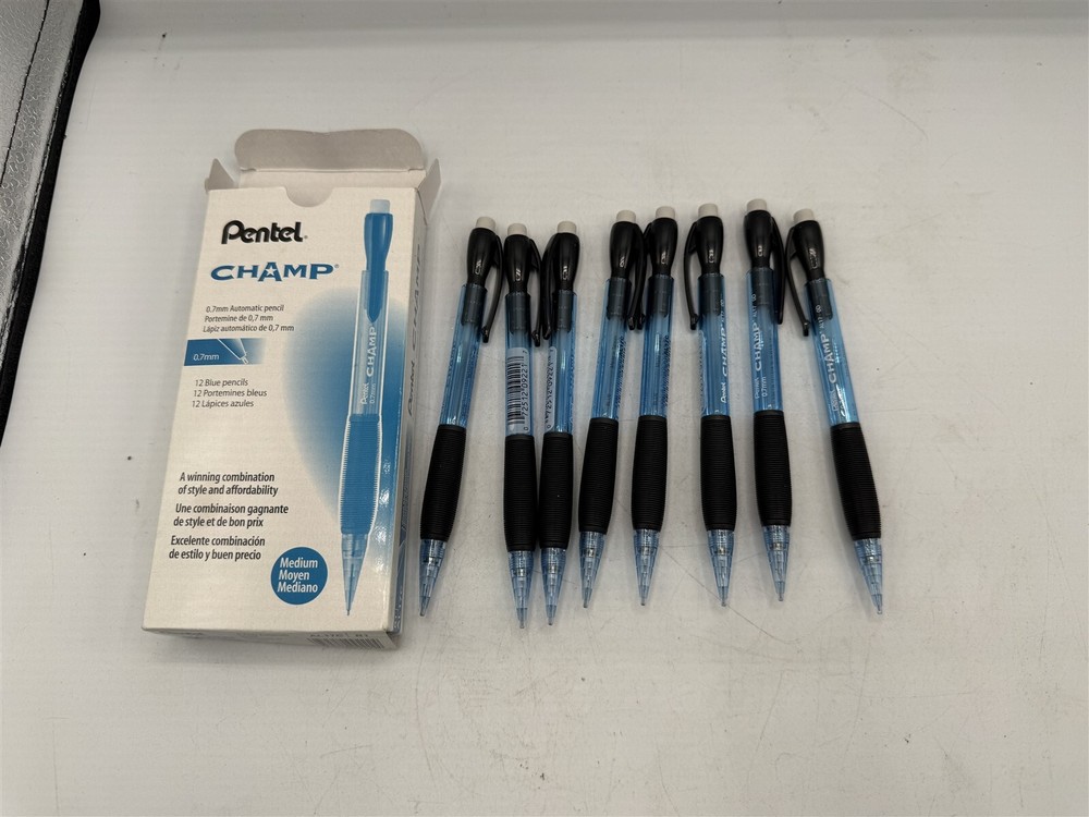 8 COUNT PENTEL CHAMP 0.7mm MEDIUM TIP MECHANICAL PENCIL