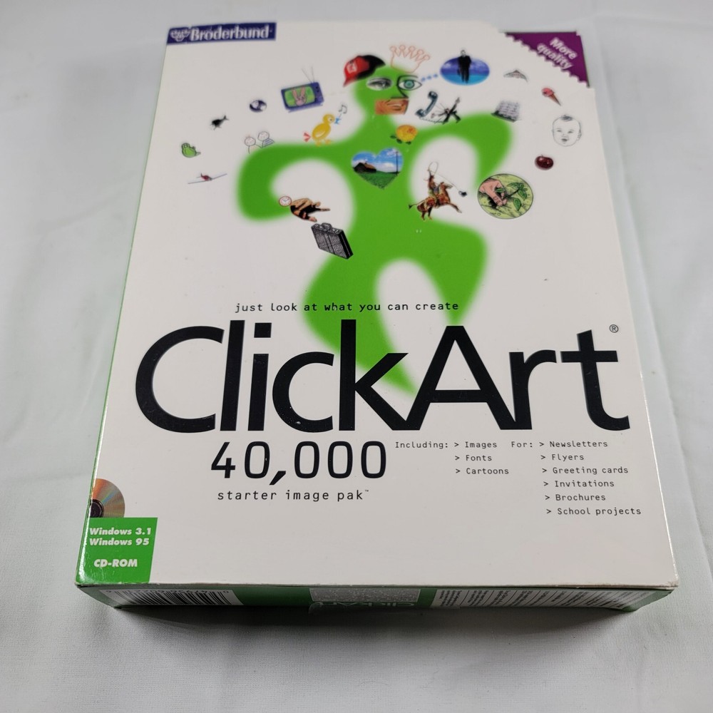 Click Art 40,000 Starter Image Pak Software 4 PC Users Guide Visual Catalog 3CDs