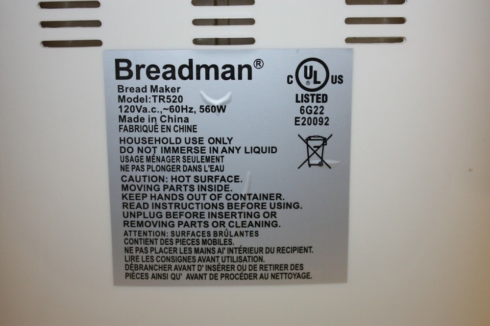 Paddle for Breadman Bread Maker Models TR520 TR520Z (-O-)
