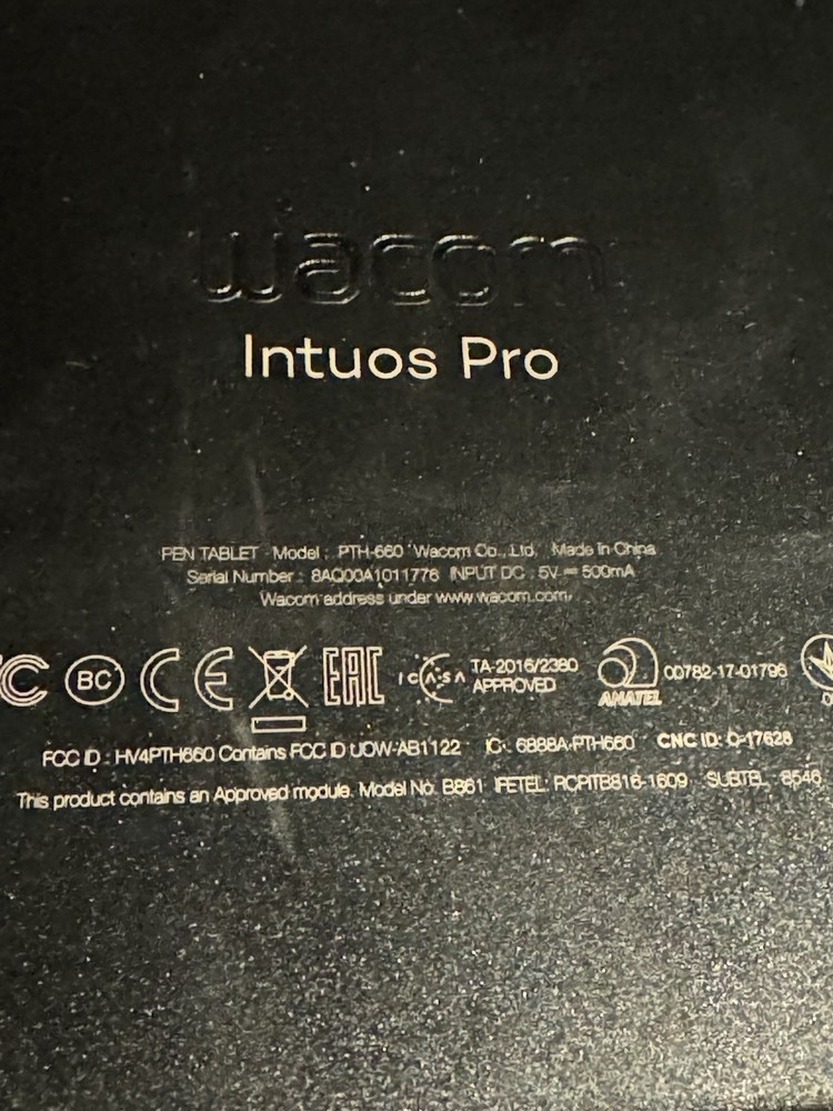 Wacom PTH660 Intuos Pro Graphic Tablet only