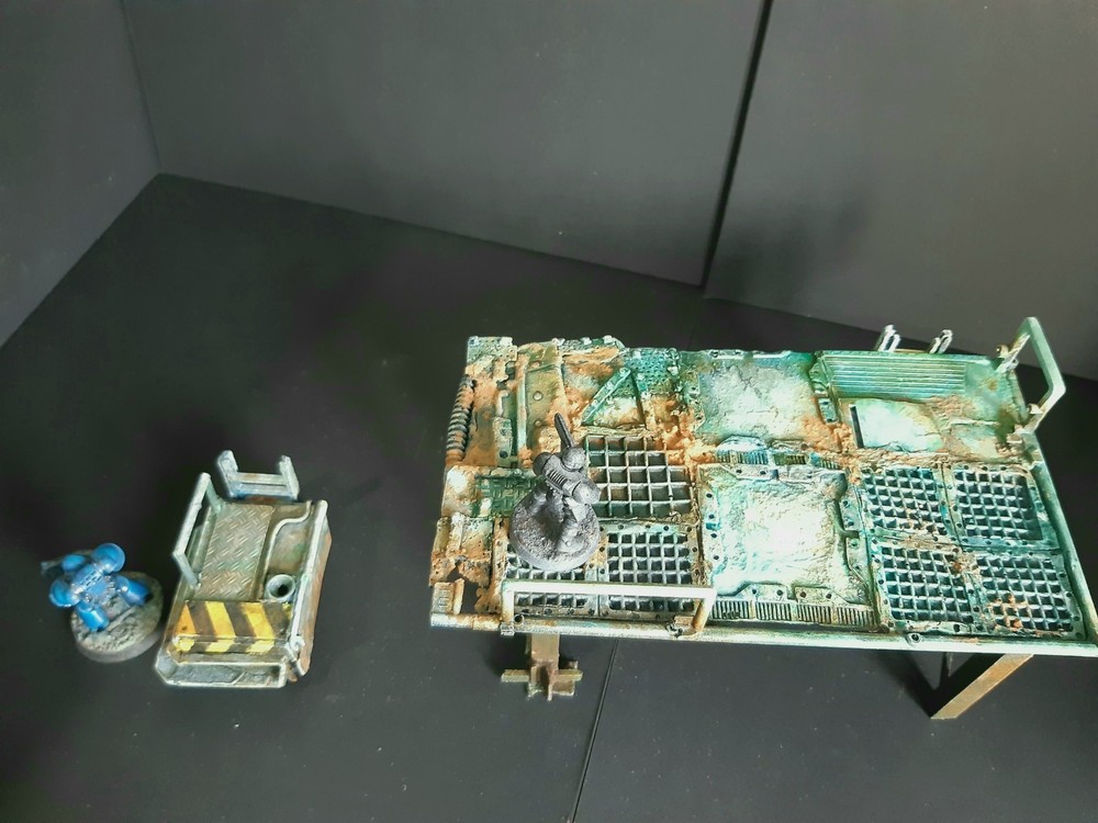 40K TERRAIN Necromunda Platforms sector Zone Mortalis painted sci-fi 40k