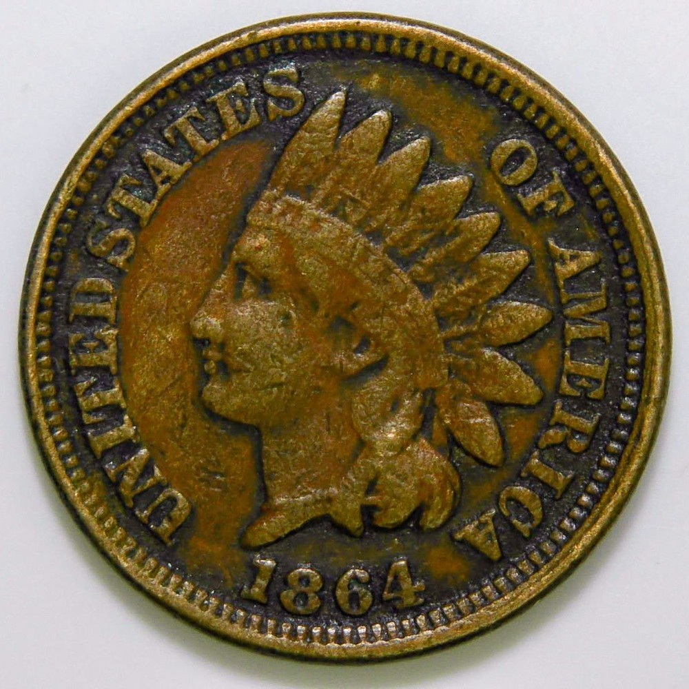 1864 Indian Head Cent VF k508