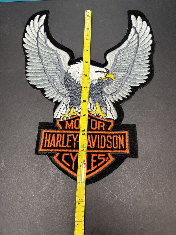 Harley Davidson Motorcycles Patch Large Approx 10”x13” Never Used - Bald Eagle