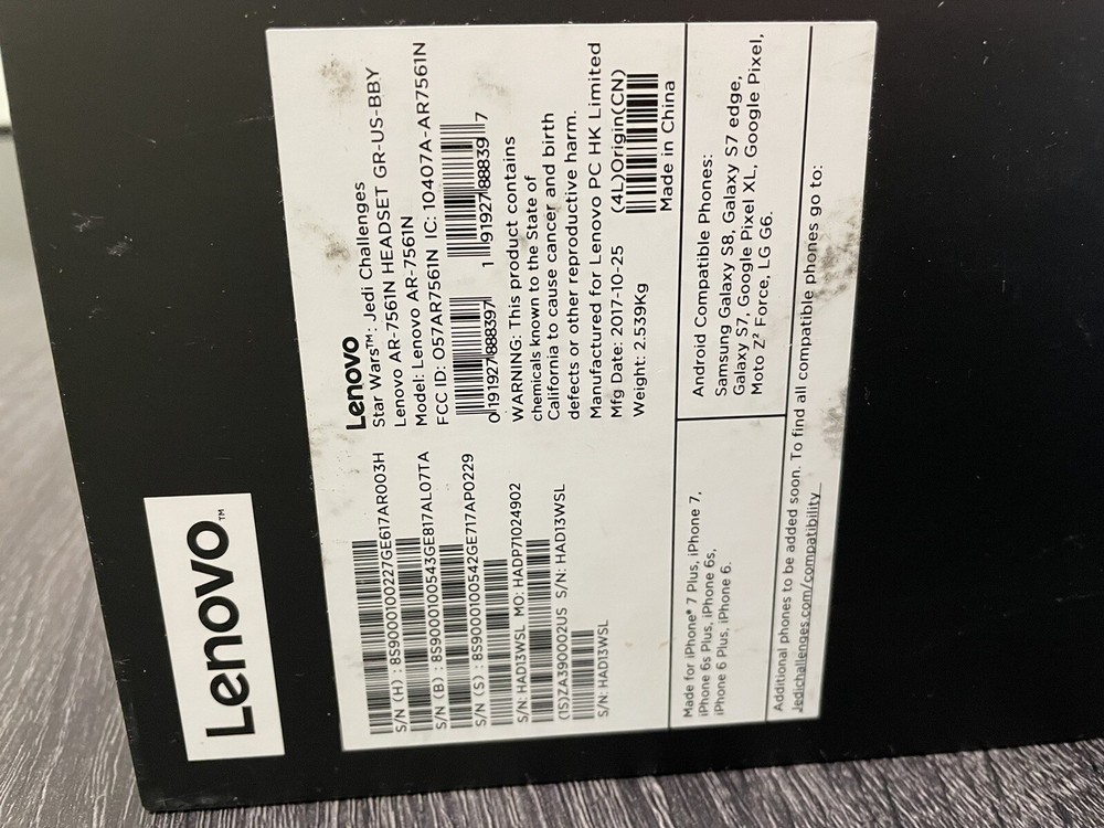 Lenovo Star Wars Jedi Challenges AR-7561N VR Headset, Includes Everything