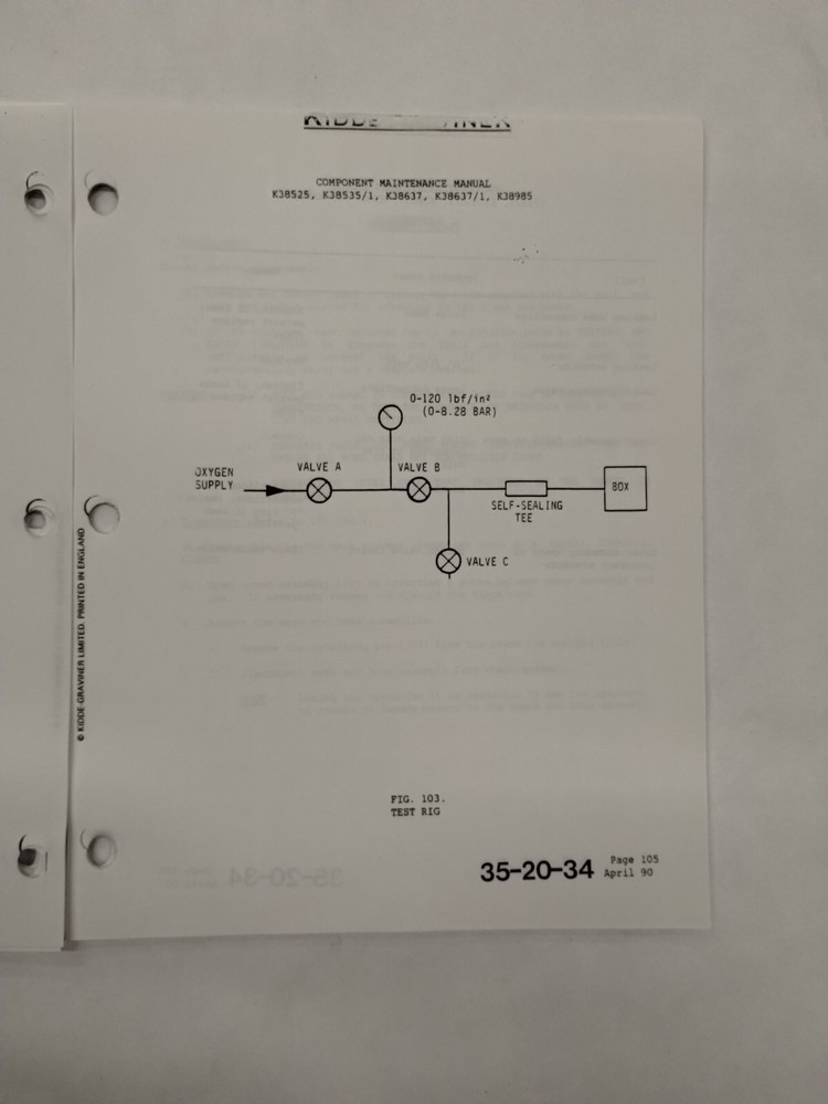 Kidde-Graviner Mask Stowage Box Assemblies Component Maintenance Manual-Original