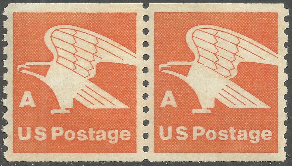 Scott 1743, the 1978 Eagle & A Issue (15¢) - Coil Pair - Mint, Never Hinged