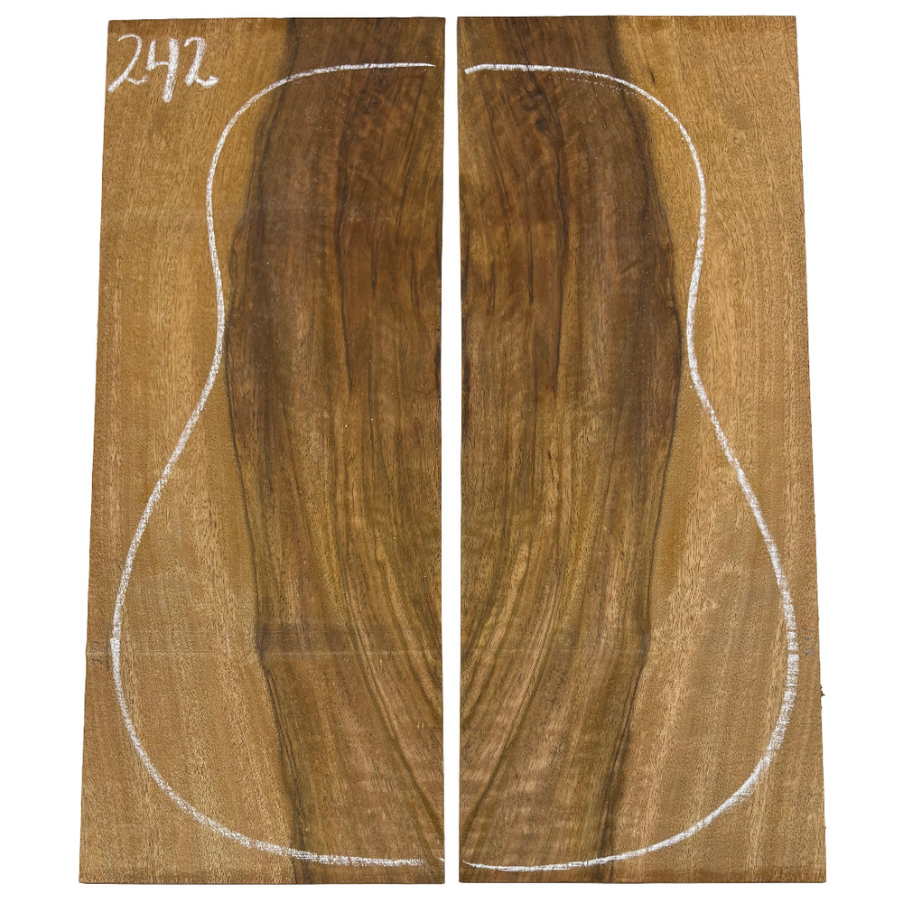 Flame Chocolate Mango Dreadnought Guitar Back Set #242