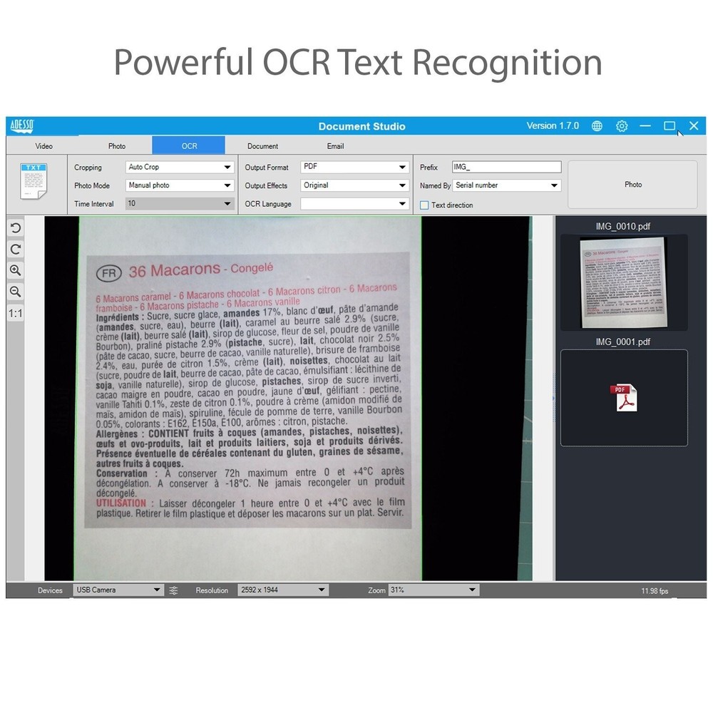 4K 8MP Fixed-Focus Document Camera Projector for Teachers Banks