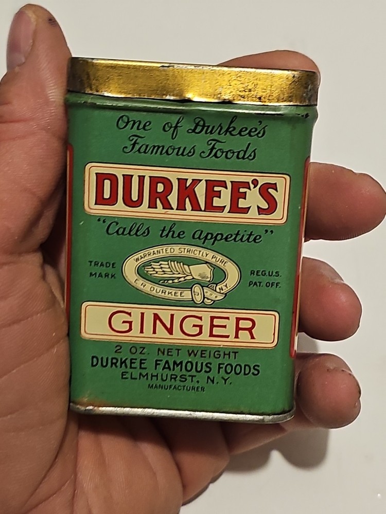Vintage Durkee's Ginger Spice Tin