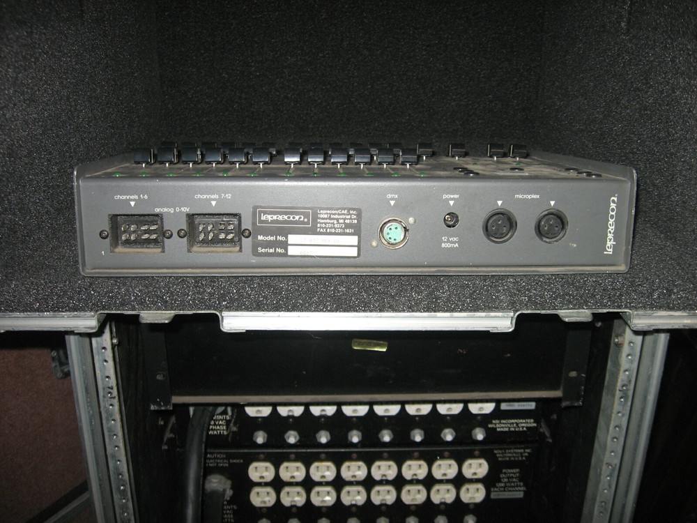 NRD 8000 Dimmers 16 channels. 13U pull over rack controller drawer finish panel.