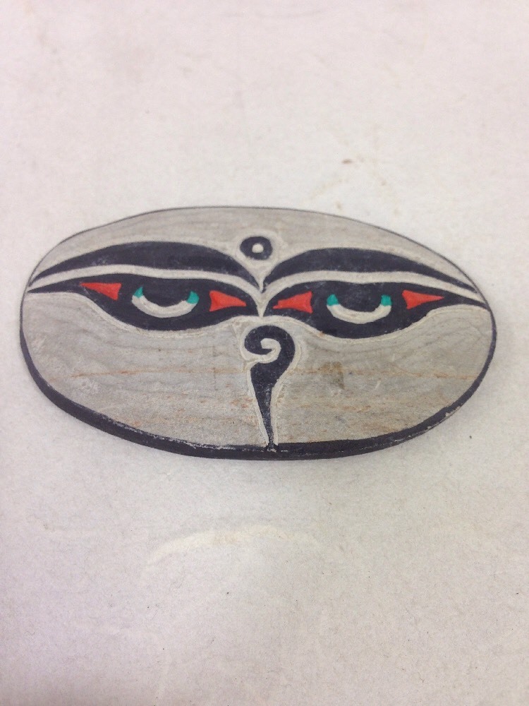 Tibetan Buddist Hand Carved Mani Stone