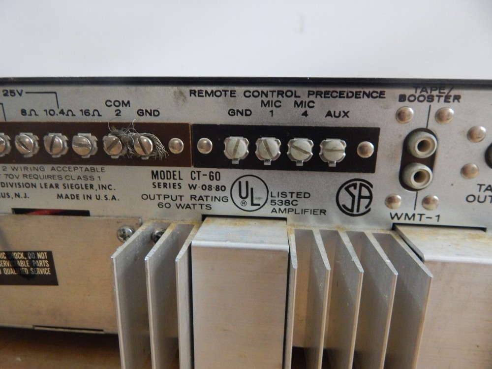 Boxed Bogen CT60 CT-60 Acousta Master Acoustic Equalizer 4 Channel Amp Amplifier