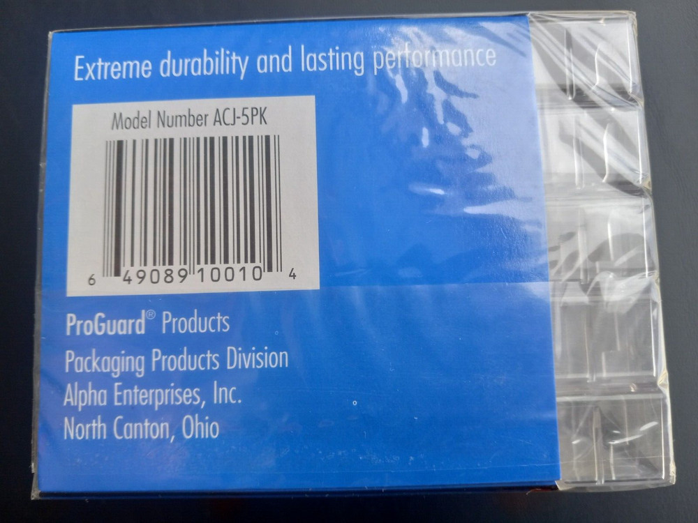 Vintage Proguard Clear Plastic Audio Cassette Cases 5 Pack Replacement