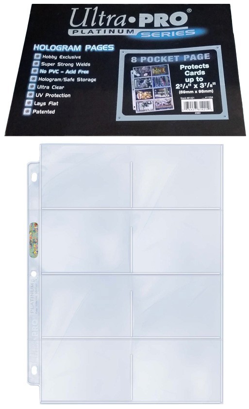 25 Ultra Pro Platinum 8-Pocket Pages Vintage Bowman Card Coupon Sports Protector