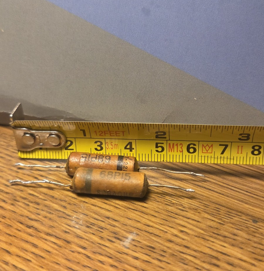 Sprague Wax Capacitor Pair .02 uf 200v TEST .025 /.030 Guitar Cap Fender Gibson