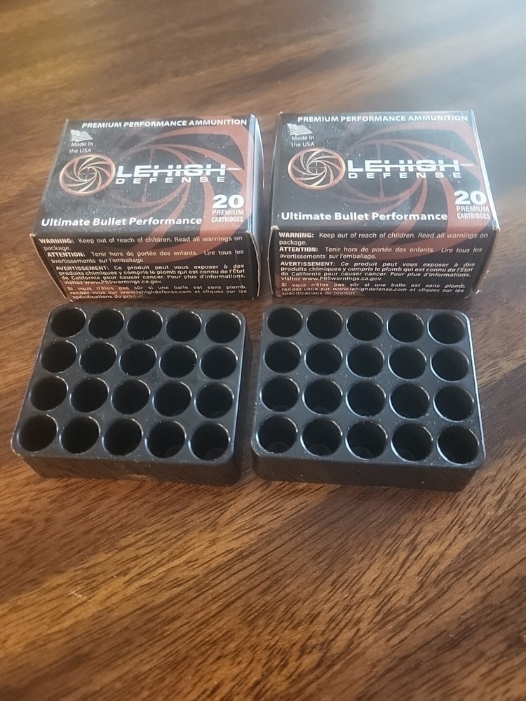 (2) EMPTY Lehigh Defense .380 ACP Ammunition Boxes, Collectible, Reloading