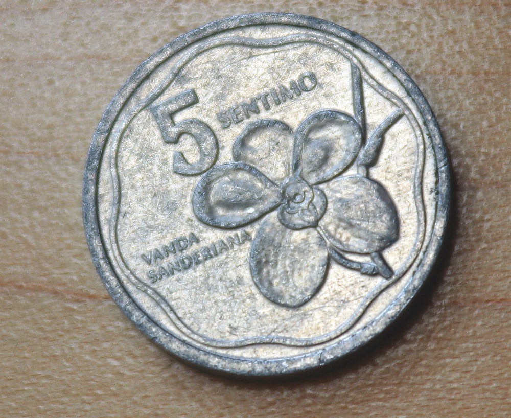1990 Philippines 5 Sentimos Orchid