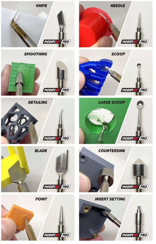 Modifi3D Pro : 3D Print Finishing Tool - including 10 tips, temperature control