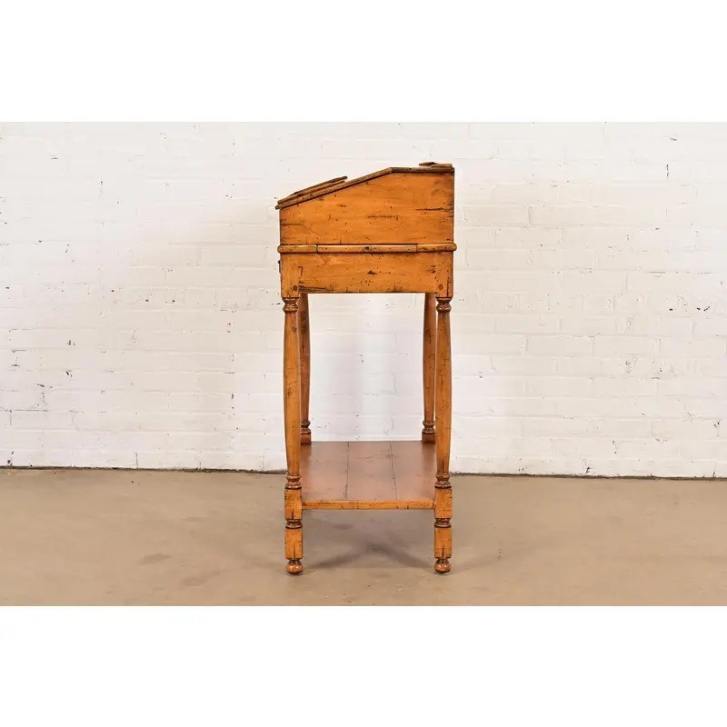 Guy Chaddock Gustavian Slant-Front Maple Secretary Desk