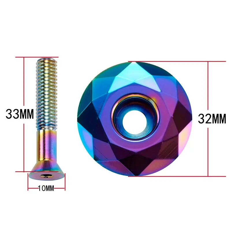 Bicycle Stem Cap Cover Aluminum Headset Fork Top 1-1/8 Threadless Mtb Road Bike