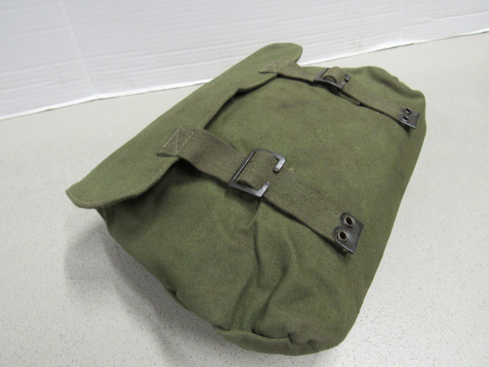 Dutch Military Web Gear Canvas Butt Pack Old Style Belt Hooks Hanger Netherlands