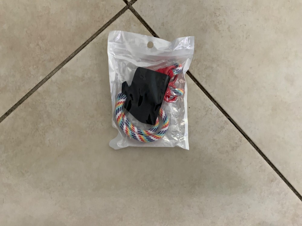 rainbow and red phone strap