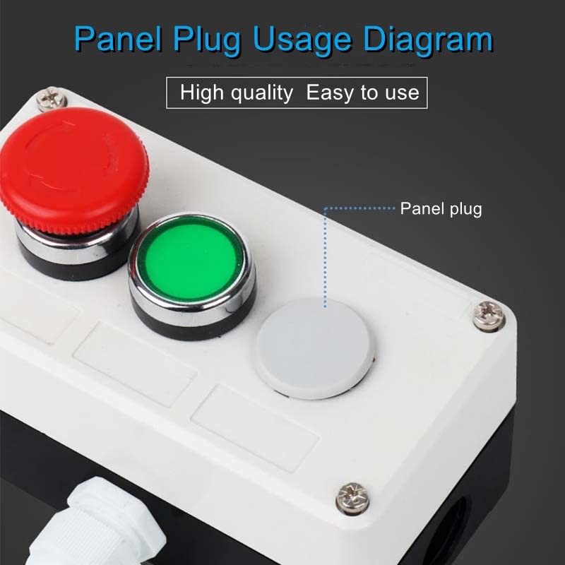 12pcs 30mm Plastic Push Button Switch Hole Panel Plug Gray