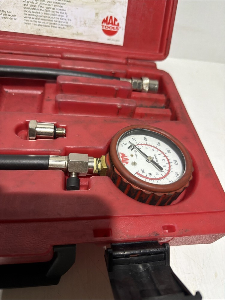 Mac Tools Compression Tester Gauge CT70 Missing Two Hoses in Box