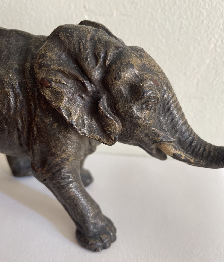 Antique Cold Painted Vienna Bronze Elephant Marked/Signed