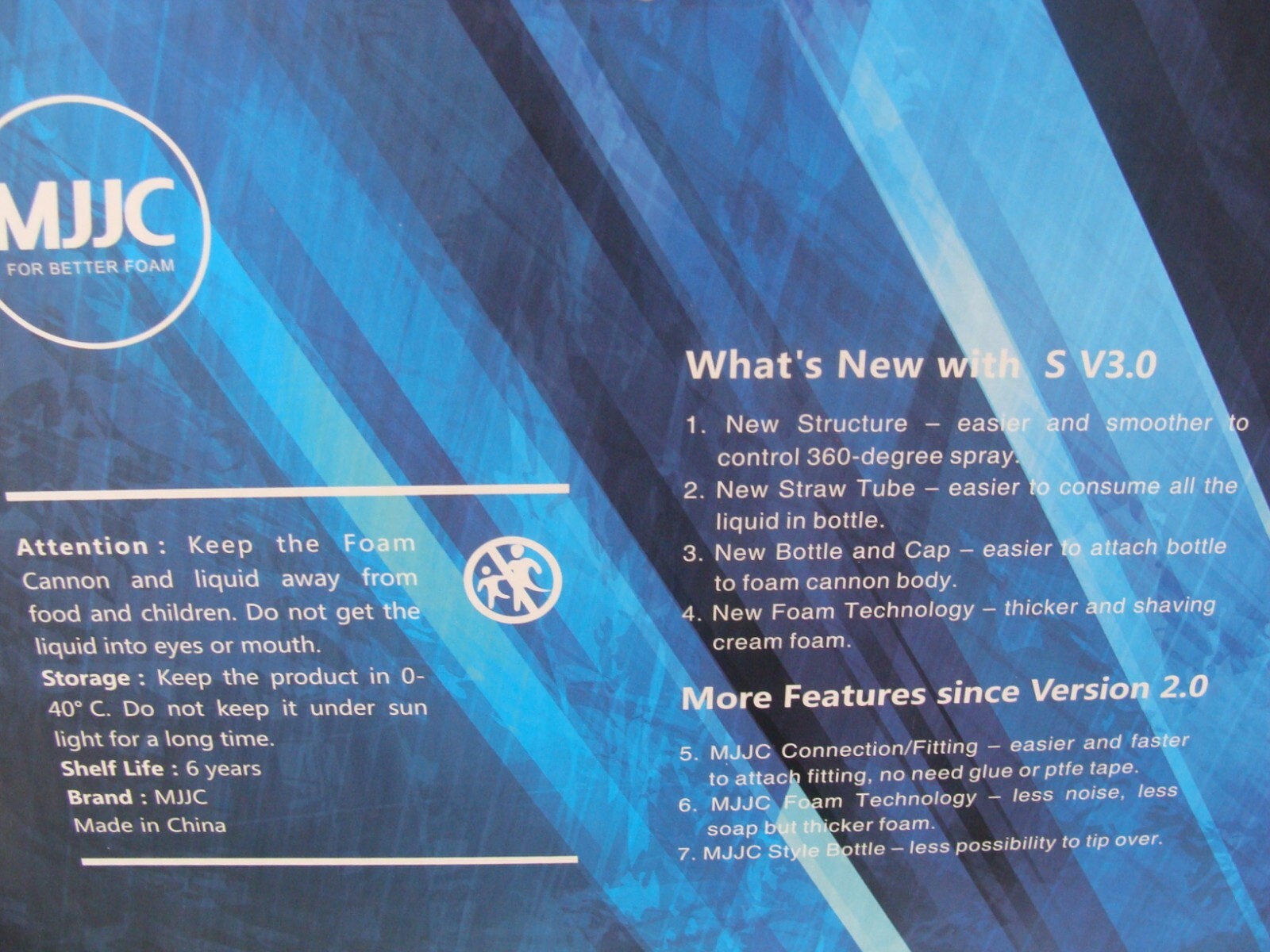 Factory MJJC Foam Cannon S V3.0 with 1/4″ Quick Connector Adapter BRAND NEW