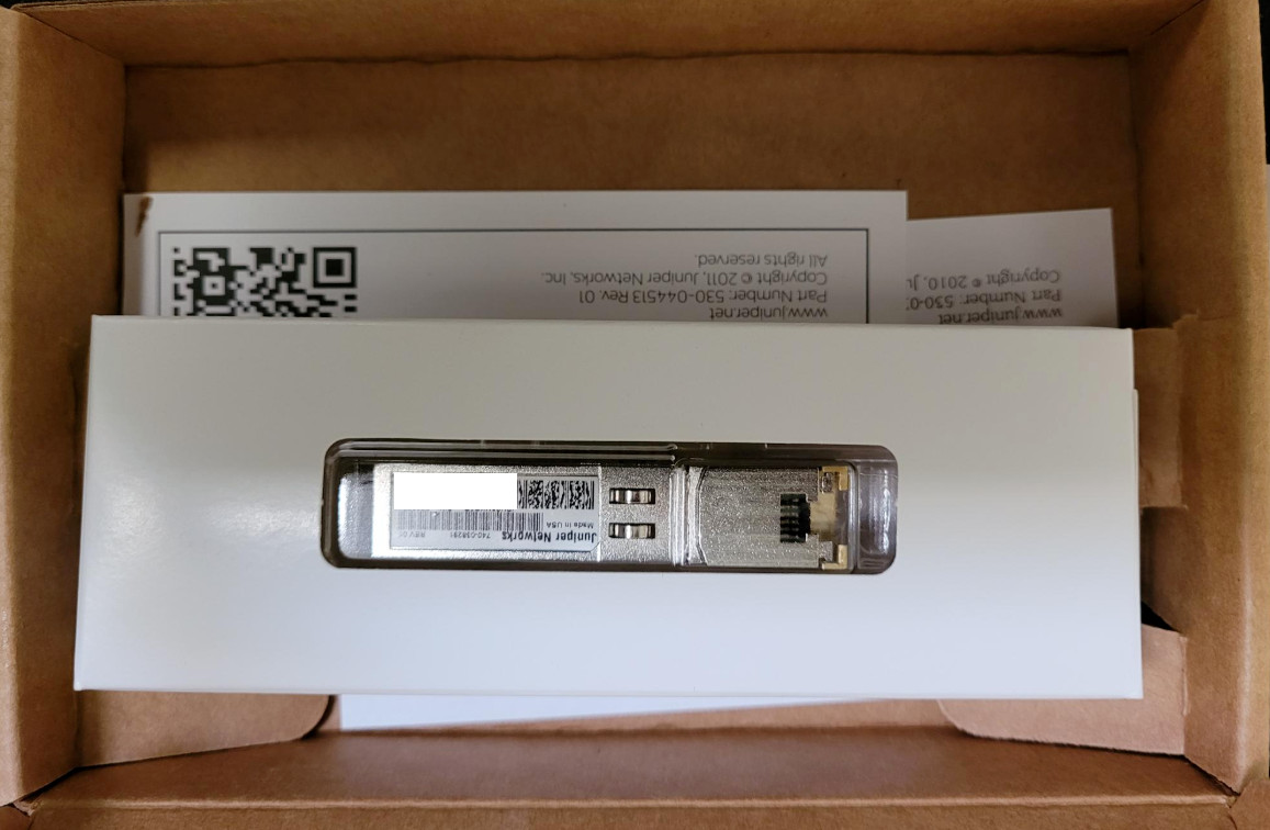 NEW SEALED Juniper Networks 740-038291 REV 01 SFP-1GE-T Methode SP7041-JN2 NIB