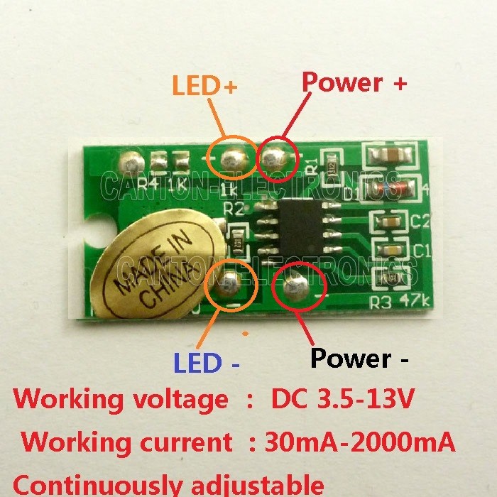 1pcs Touch LED Driver Controller DC-DC Constant Current Converter