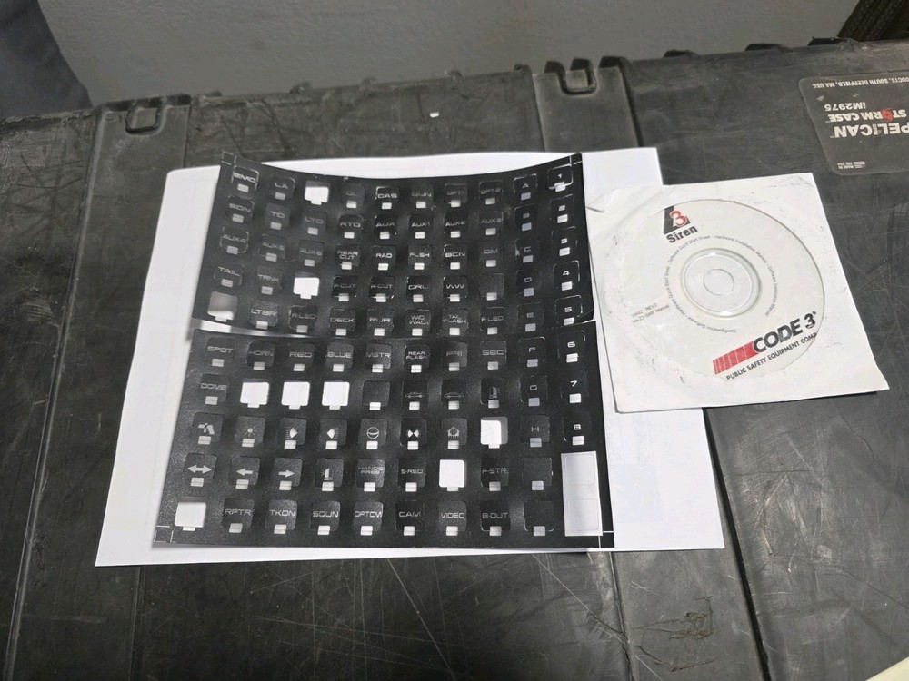 Code 3 Siren Controller Button Icons  & Z3 SWIF Manual CD