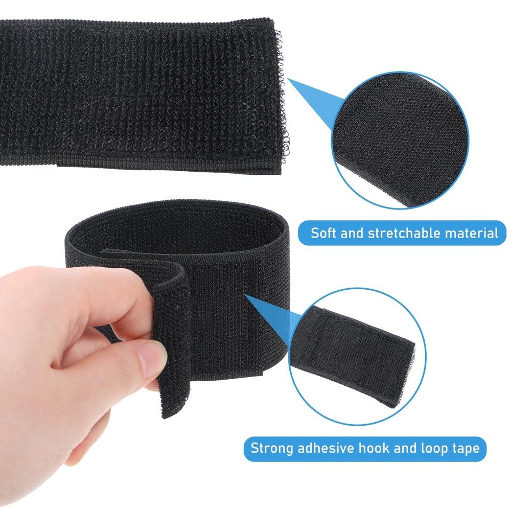 Black Boot Straps, 2 PCS Elastic Polyester Ankle Straps for Cowboy