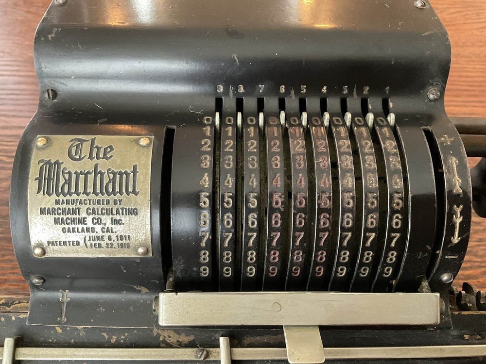 Antique 1916 Marchant Adding Calculating Machine