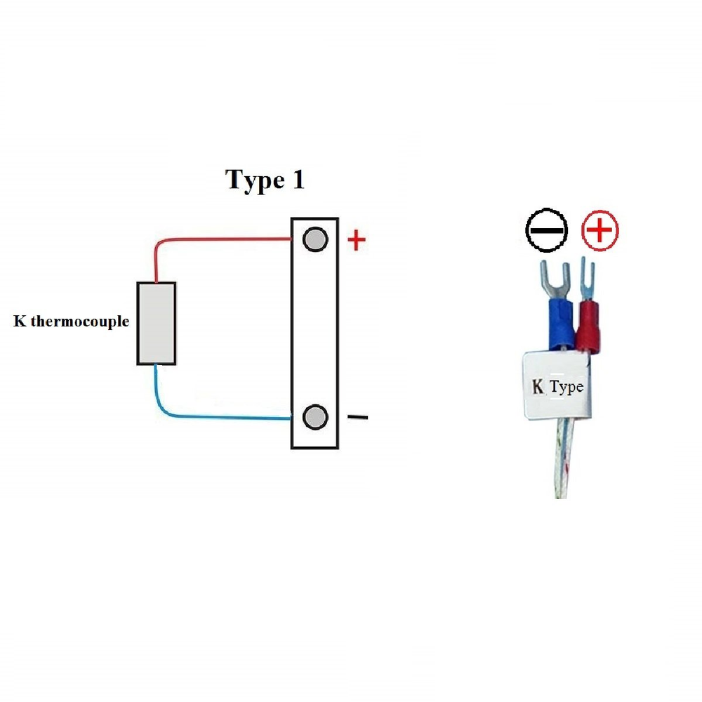 Waterproof K Type Grounded Thermocouple - Temperature Sensor Probe for PID Temp