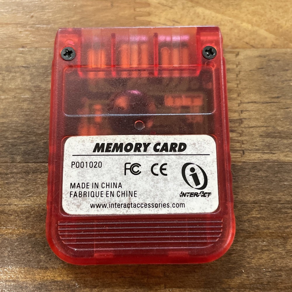 Memory Manager Card Red 8MB InterAct PS2 Console Video Game System