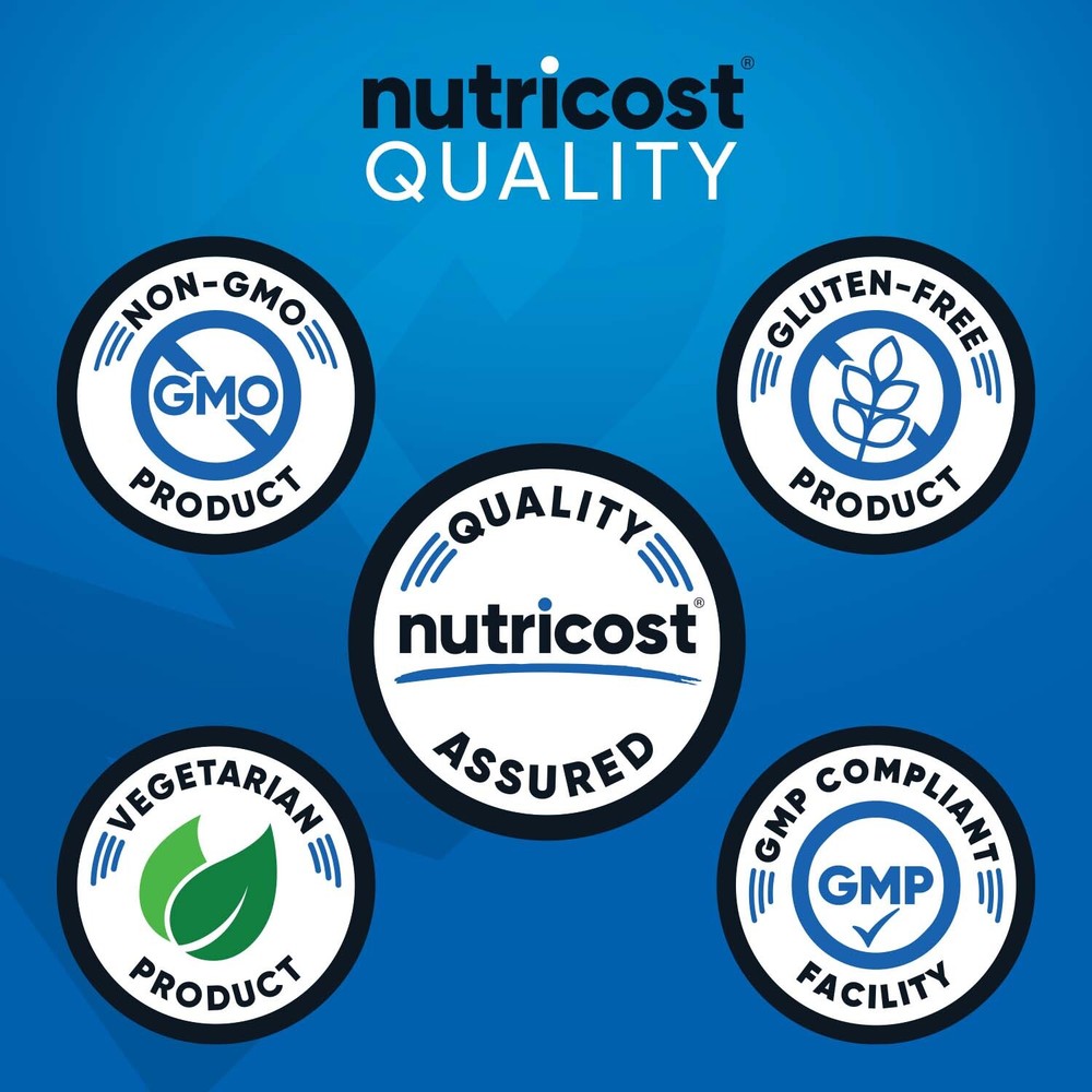Nutricost BCAA Powder 60 Servings (Unflavored) - 6000mg Per Serving