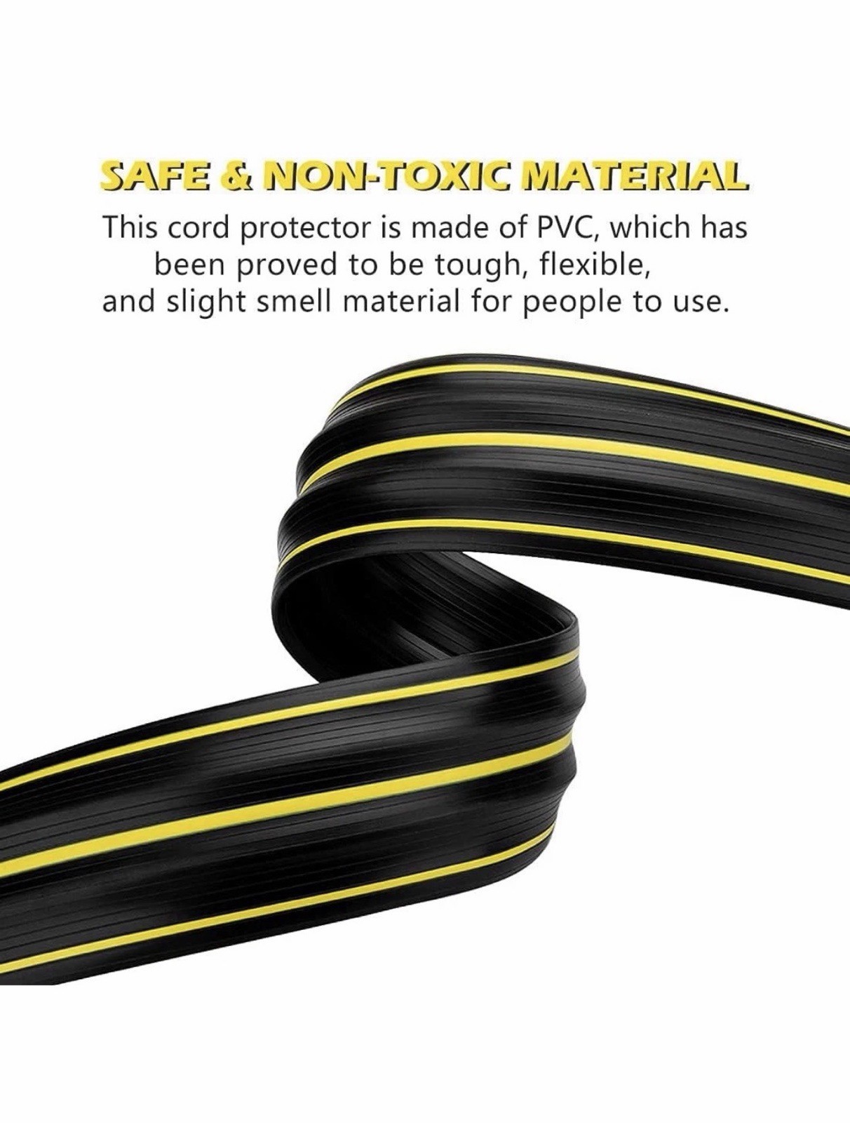 10Ft Floor Cord Cover Heavy Duty Floor Cable Cover 3 Channels Cable Prot