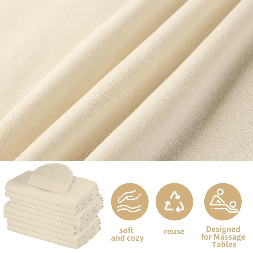 4 Sets Premium Microfiber Massage Table Sheets Set 3 Piece Set Includes