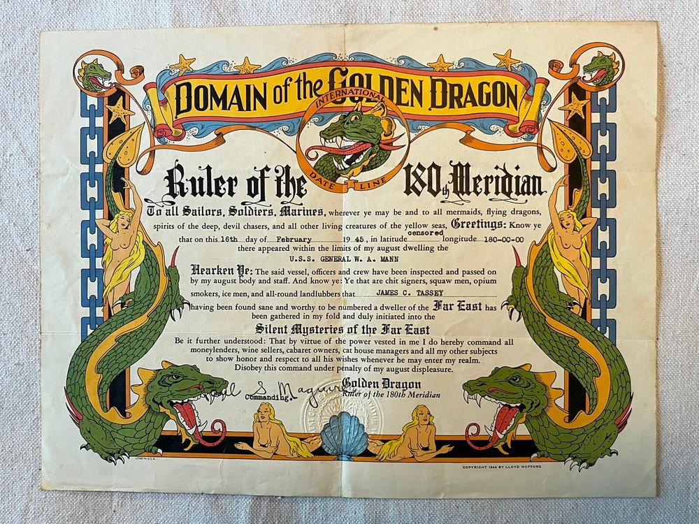 WWII Navy Seamans Operations Quilt USS Gen. WA Mann