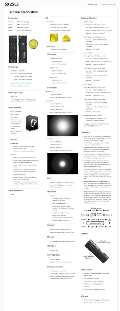 Eagletac SX25L3 LED Flashlight Super Bright